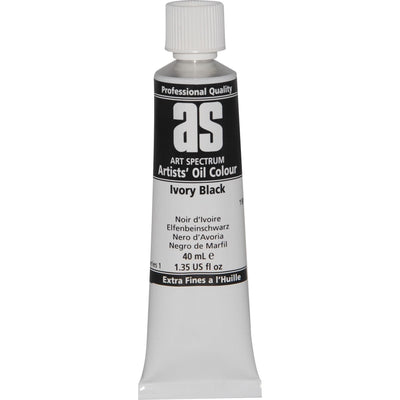 Gray Art Spectrum Oil Paint 40mL Ivory Black S1 Oil Paints