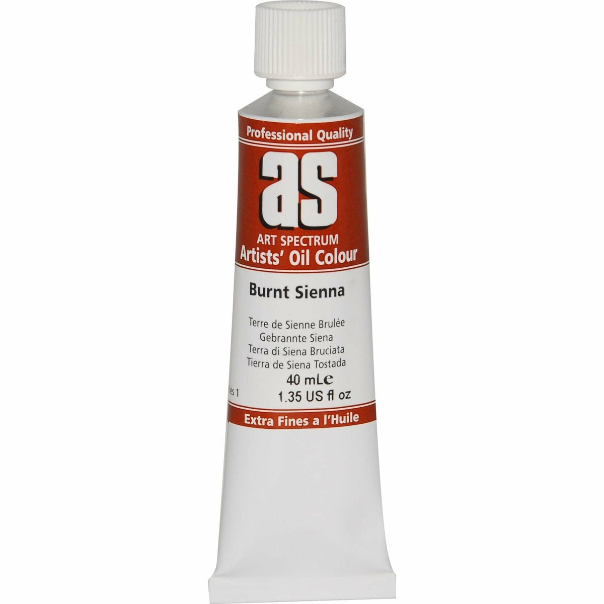 Saddle Brown Art Spectrum Oil Paint 40mL Burnt Sienna S1 Oil Paints