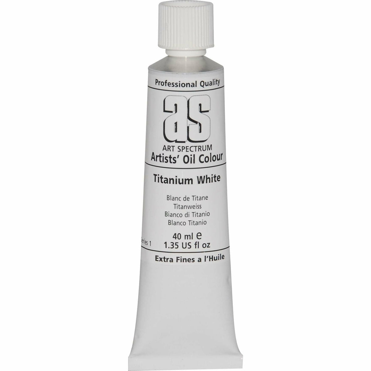 Gray Art Spectrum Oil Paint 40mL Titanium White S1 Oil Paints
