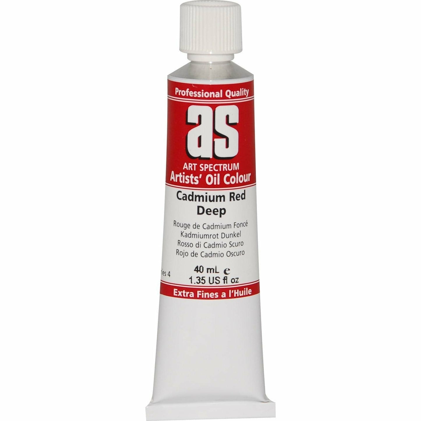 Firebrick Art Spectrum Oil Paint 40mL Cadmium Red Deep S4 Oil Paints