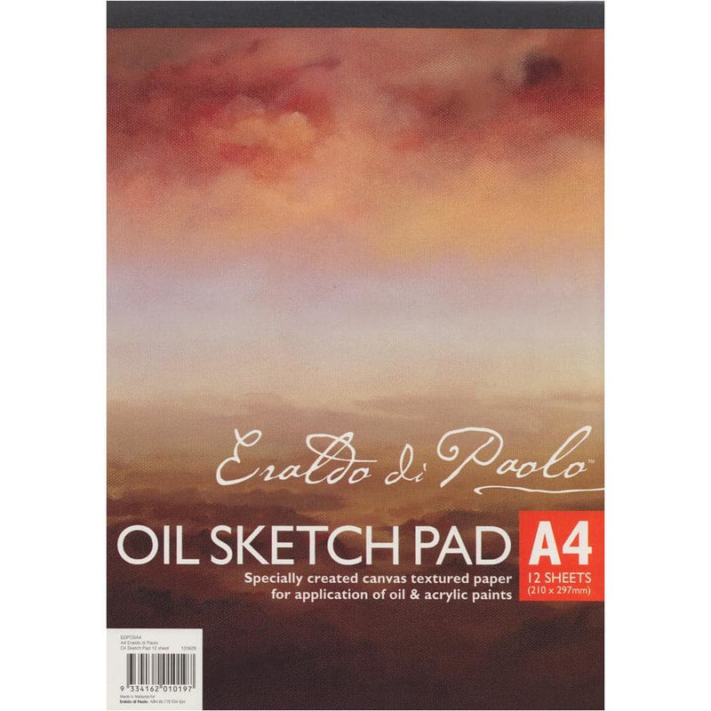 Dark Slate Gray Eraldo Di Paolo A4 Oil Sketch Pad 240gsm 12 Sheets Pads