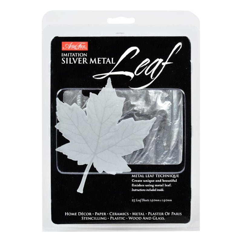 Gray Artist First Choice Silver Metal Leaf Composition 25 Sheets Metal Leafing
