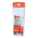 Lavender Eraldo di Paolo Gold Taklon Acrylic Brush Set 6 Pack Taklon and Synthetic Brushes