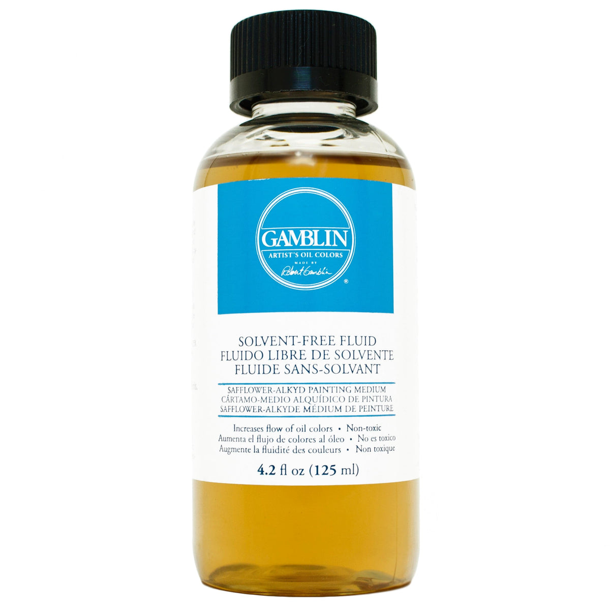 White Smoke Gamblin Solvent-Free Fluid Medium 125ml/4.2oz Oil Paints