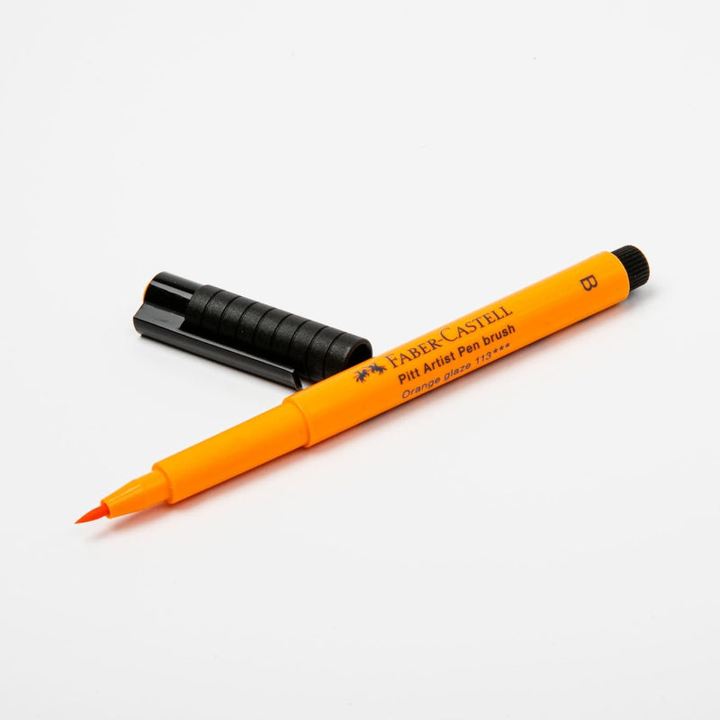 White Smoke Faber Castell Pitt Artist Brush Pen  113 Orange Glaze Brush Pen