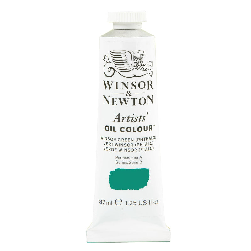 Dark Cyan Winsor & Newton Artists' Oil Colour Paint 37ml Winsor Green (Phthalo) Series 2 Oil Paints