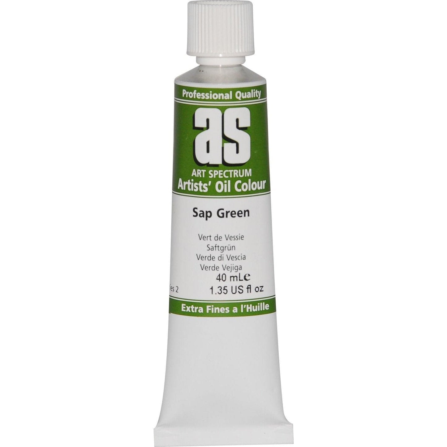 Dark Olive Green Art Spectrum Oil Paint 40mL Sap Green S2 Oil Paints