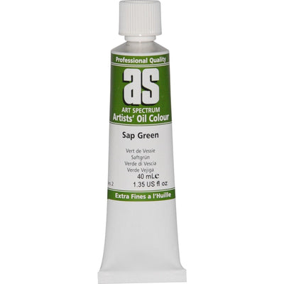 Dark Olive Green Art Spectrum Oil Paint 40mL Sap Green S2 Oil Paints