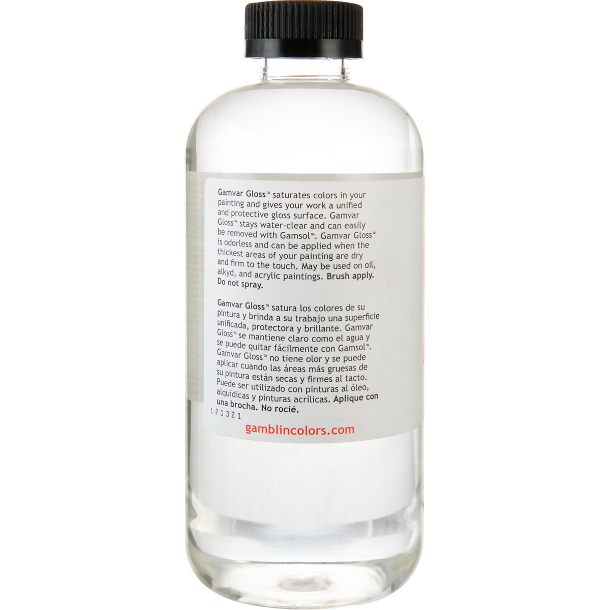 Light Gray Gamblin Gamvar Picture Varnish Gloss 500ml/16.9oz Oil Paints