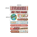Gray MultiCraft Handmade Stickers: 3D Chipboard Sentiments-Travel 12.5x18.5cm Paper Craft