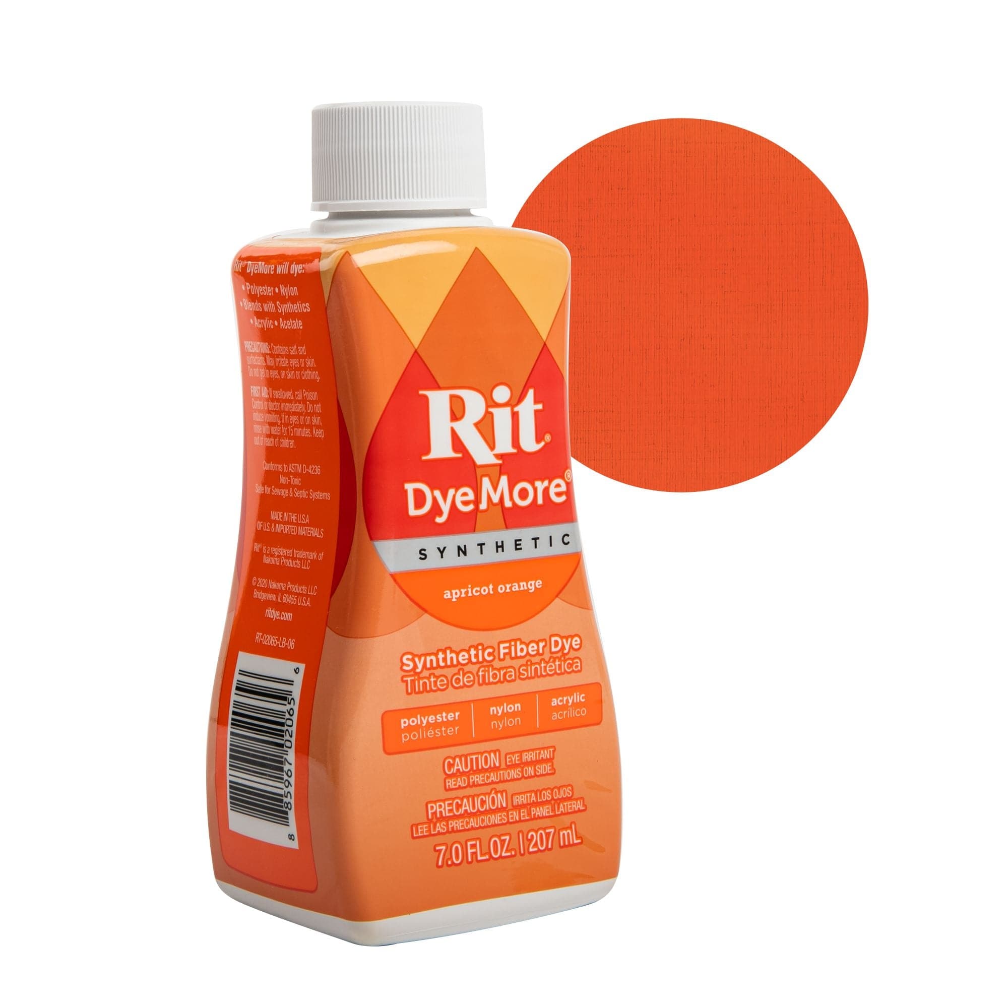 Rit DyeMore Synthetic Fiber Dye, Apricot Orange - 7.0 fl oz