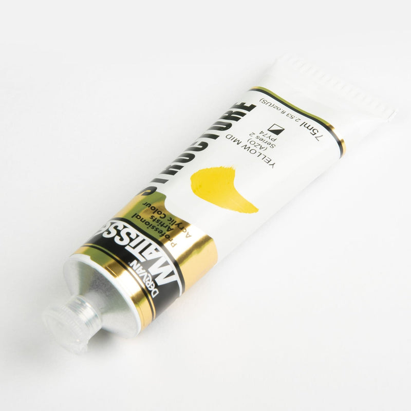 Gold Matisse Acrylic Paint  Structure Series 2 75mL Yellow Mid Azo Acrylic Paints