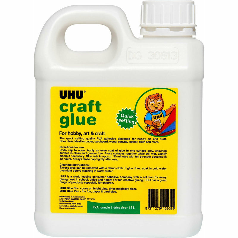 Beige UHU Craft Glue 1 litre Glues