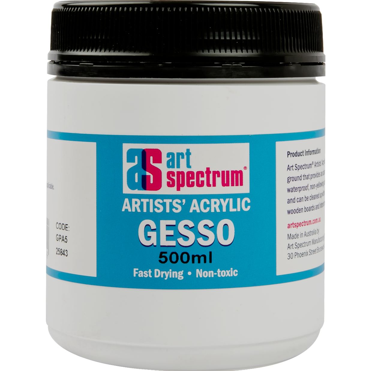 Artists' Acrylic Gesso - Black **NEW** - Art Spectrum