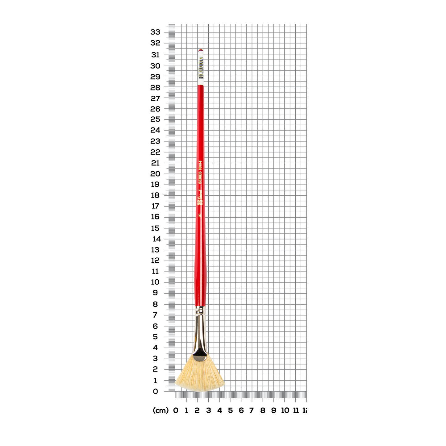 Light Slate Gray Art Spectrum Brush Series 1000 Interlocked Hog Bristle - Fan Size - 6 Paint Brushes