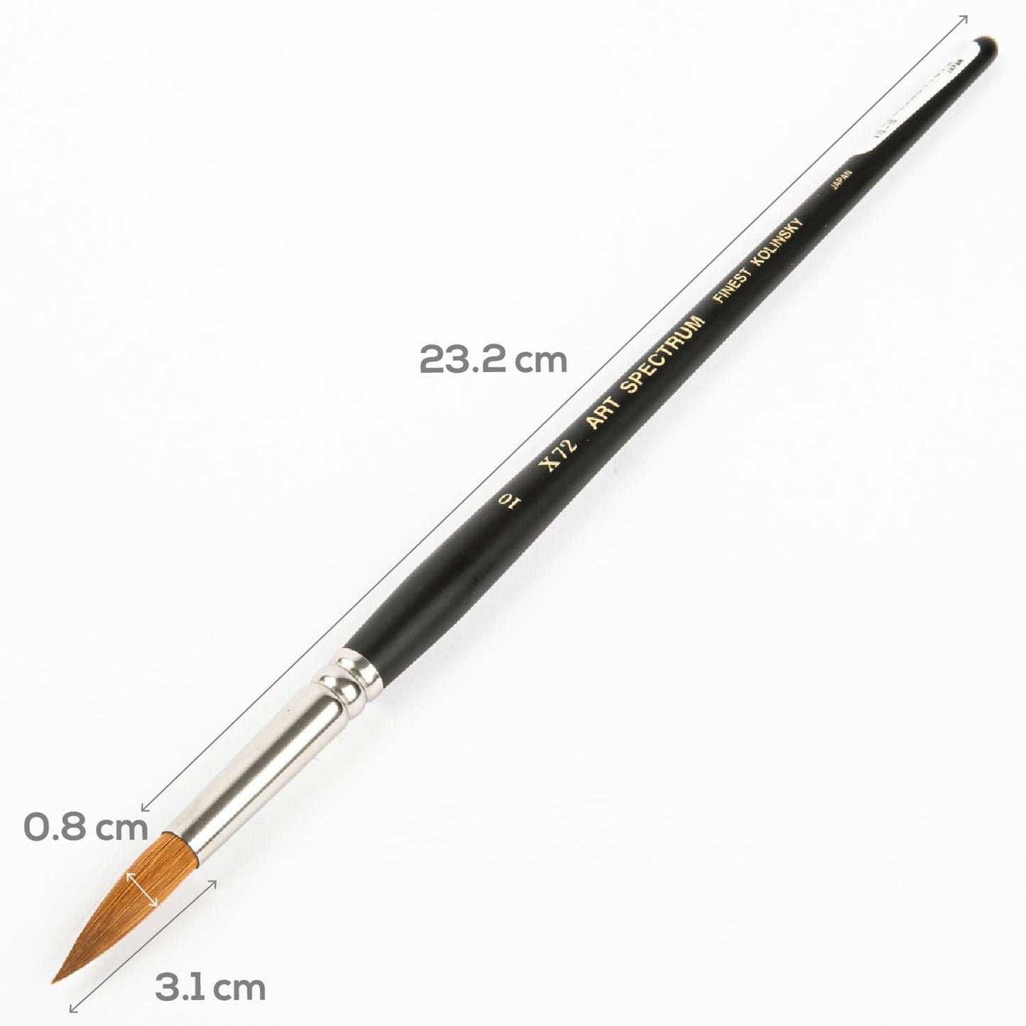 Dark Olive Green Art Spectrum Brush Series 72 Kolinsky Sable Size - 10 Paint Brushes