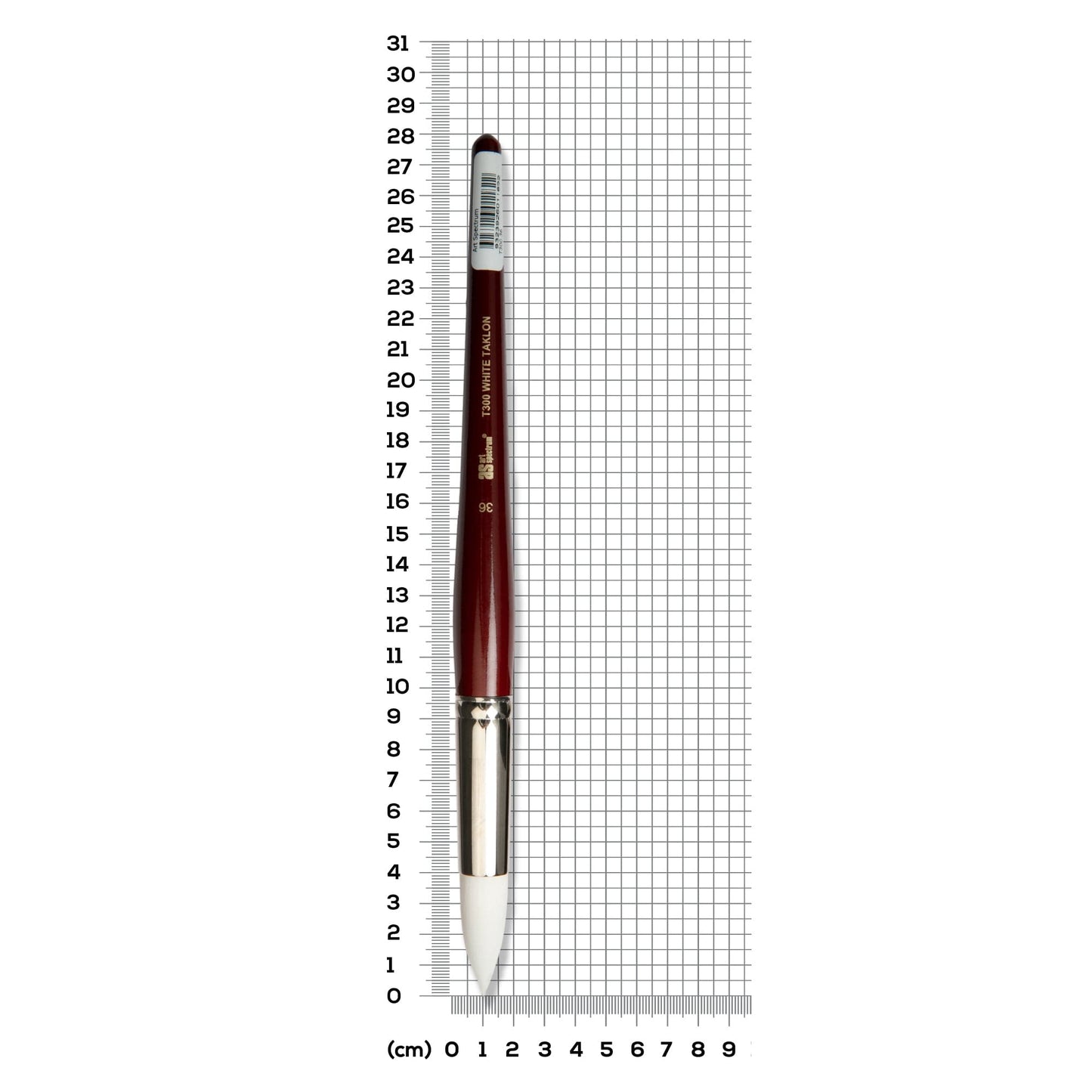 Dark Gray Art Spectrum Brush Series T300 White Taklon - Round Size - 36 Paint Brushes
