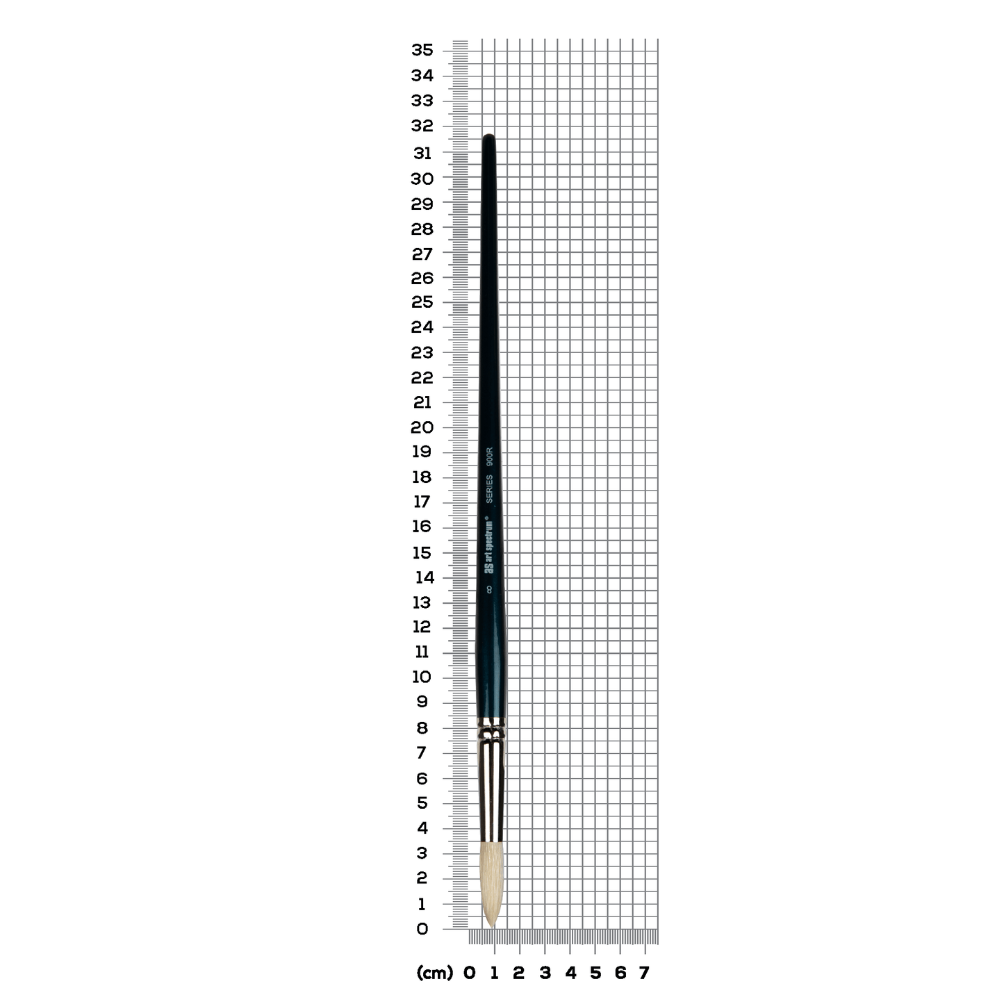 Slate Gray Art Spectrum Brush Series 900 Interlocked Hog Bristle - Round Size - 8 Paint Brushes