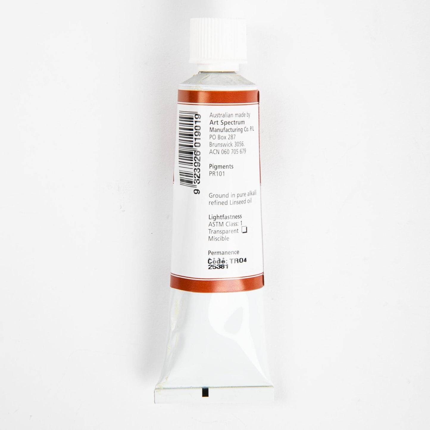 Beige Art Spectrum Oil Paint 40mL Transparent Red Oxide S2 Oil Paints