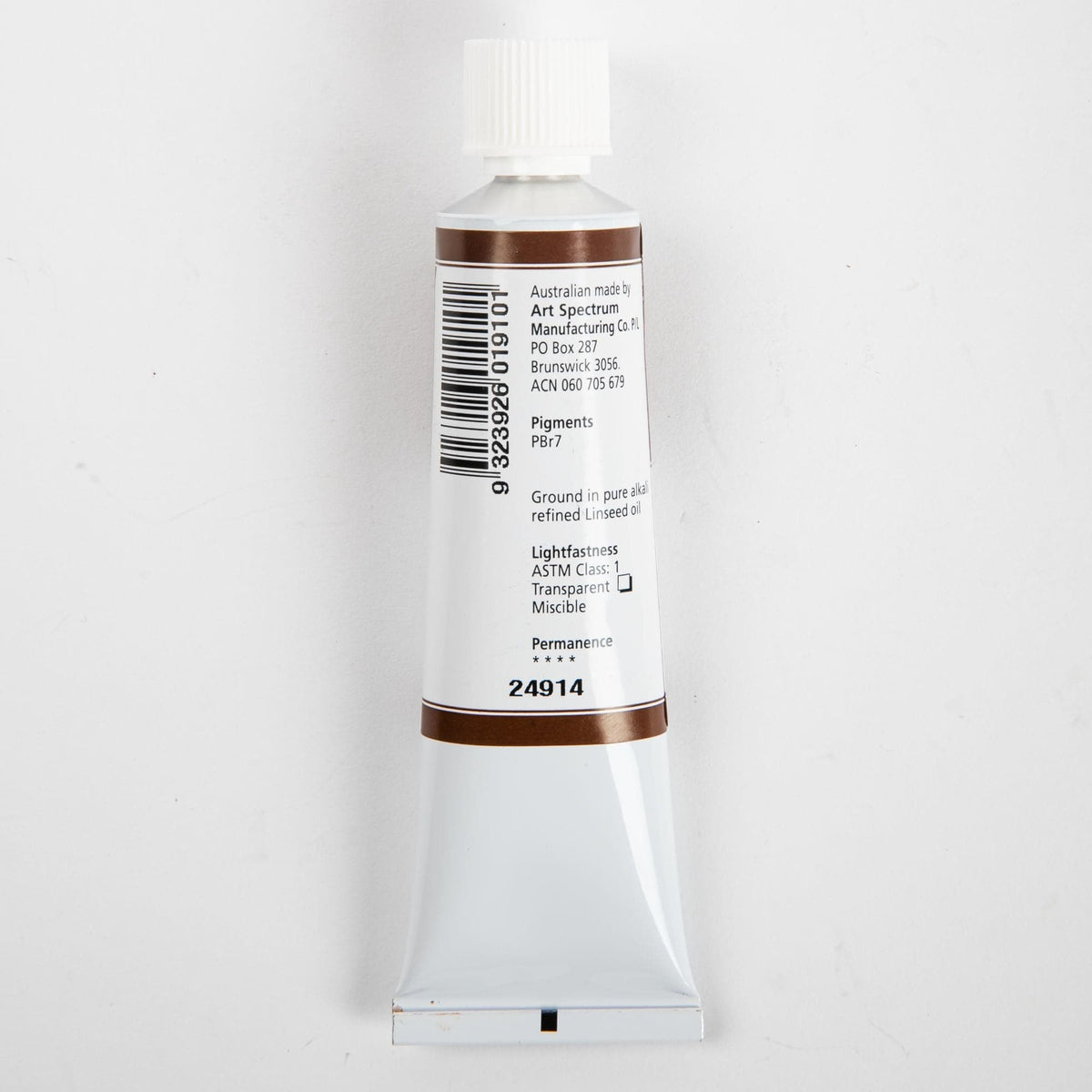 Saddle Brown Art Spectrum Oil Paint 40mL Transparent Brown Earth S1 Oil Paints