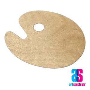 Tan Art Spectrum Wooden Palette (Kidney Shape) 5Mm - 23X30cm Paint Palettes