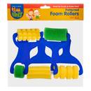 Dark Slate Blue Tim & Tess Patterned Foam Rollers Set (5 Pieces) Kids Paint Brushes