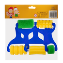 Light Gray Tim & Tess Patterned Foam Rollers Set (5 Pieces) Kids Paint Brushes