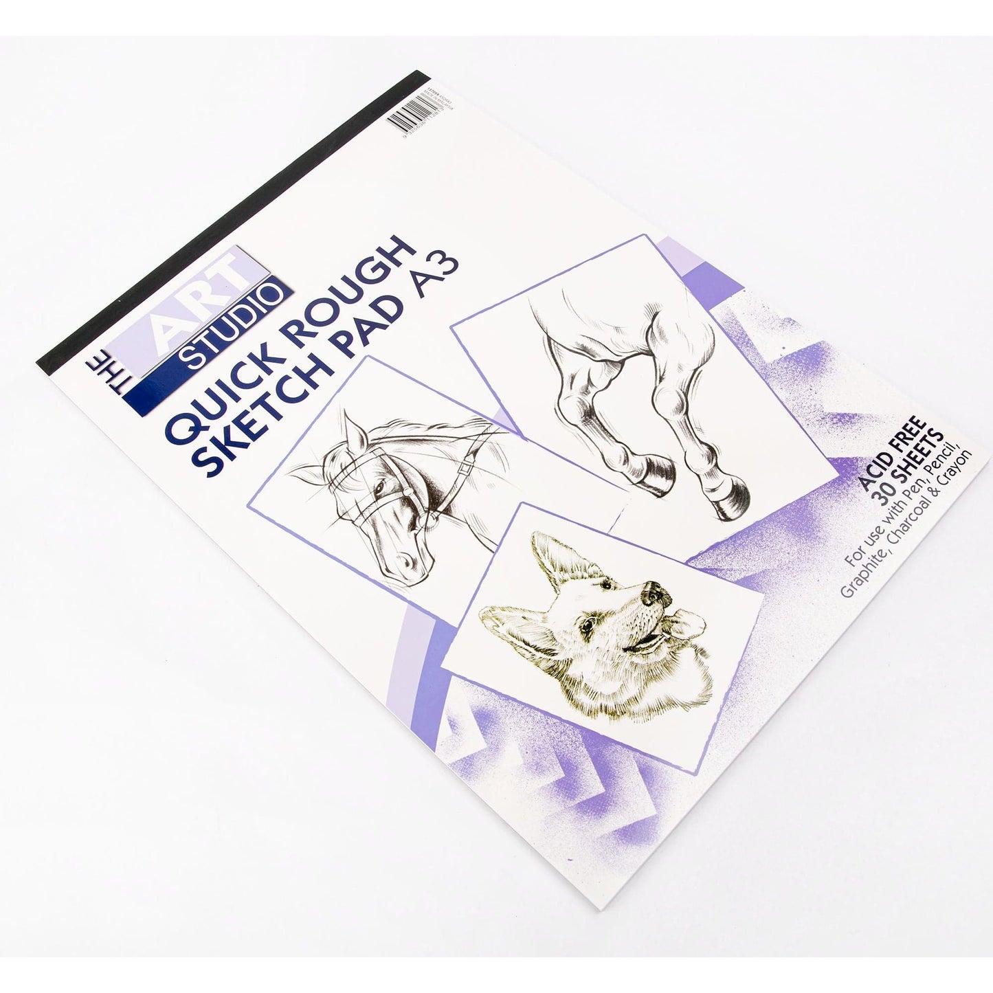 White Smoke The Art Studio A3 Quick Rough 80gsm Sketch Pad 30 Sheets Sketching Pads