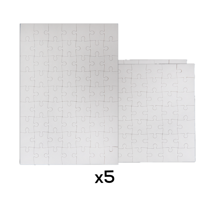 Light Gray Teacher's Choice Blank A4 Jigsaw Puzzle 5 Sheets Kids Paper Shapes