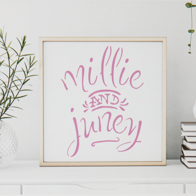 Light Gray The Paper Mill Millie Lowercase Decorative Stencils 25 x 25cm Stencils and Templates
