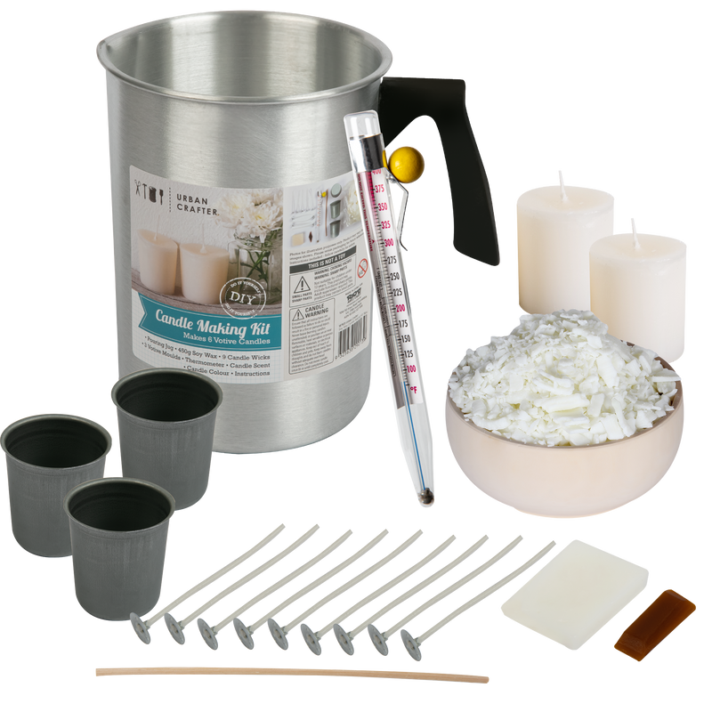 Gray Urban Crafter Soy Wax Candle Making Kit (19 Pieces) Candle Wax