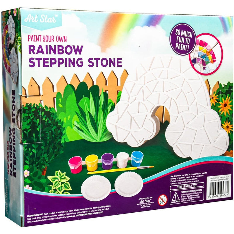 Lime Green Art Star Paint Your Own Your Own Stepping Stone Rainbow Kids Craft Kits