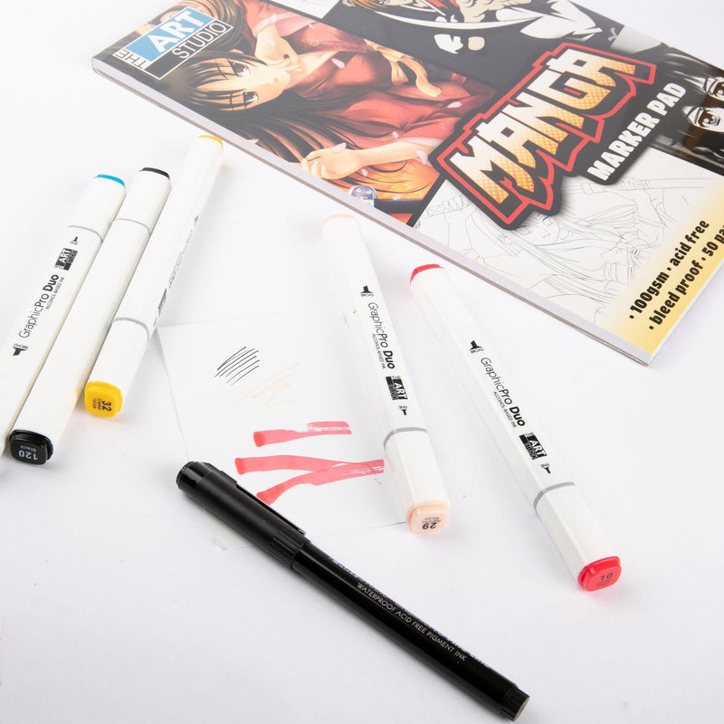 White Smoke Art Studio Manga Art Set Pens and Markers