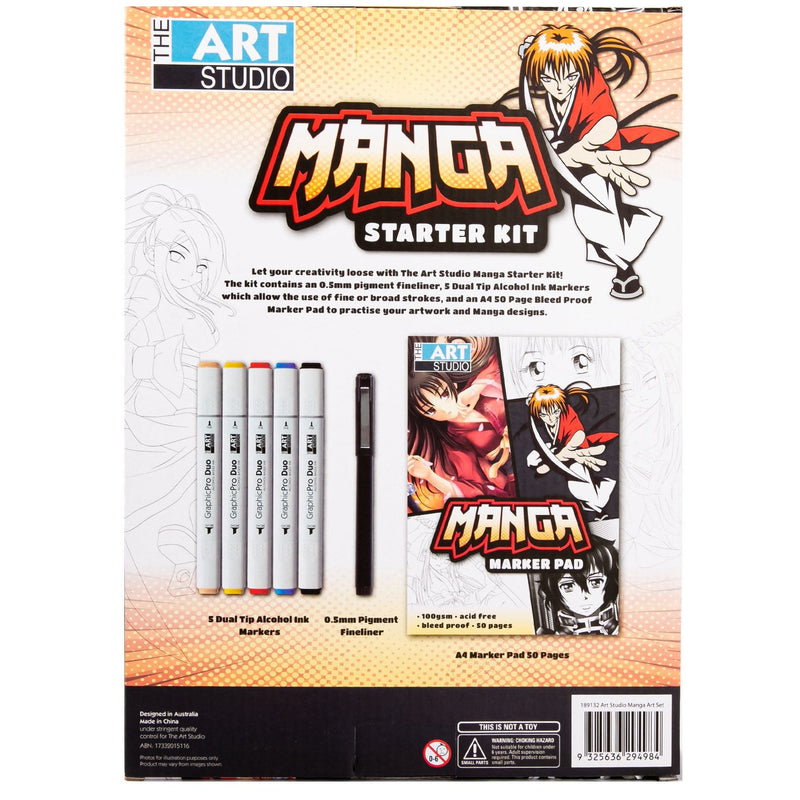 White Smoke Art Studio Manga Art Set Pens and Markers