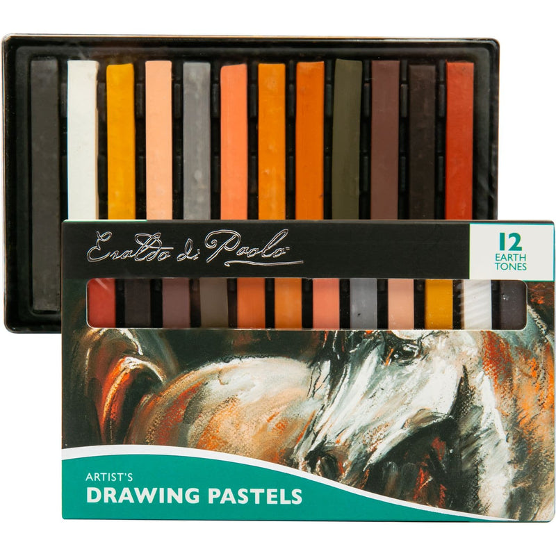 Dark Orange Eraldo Drawing Pastels Earth Tones 12pc Pastels & Charcoal