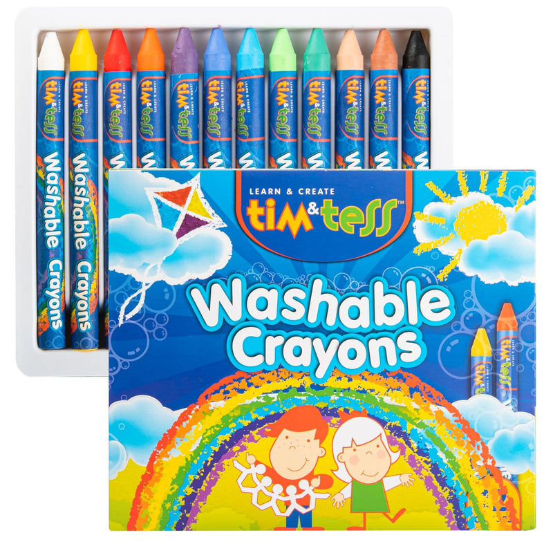 Dark Cyan Tim & Tess Washable Crayons (12 Pack) Kids Crayons