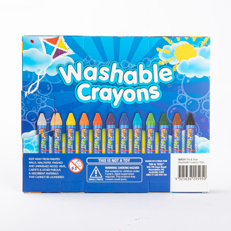 Royal Blue Tim & Tess Washable Crayons (12 Pack) Kids Crayons