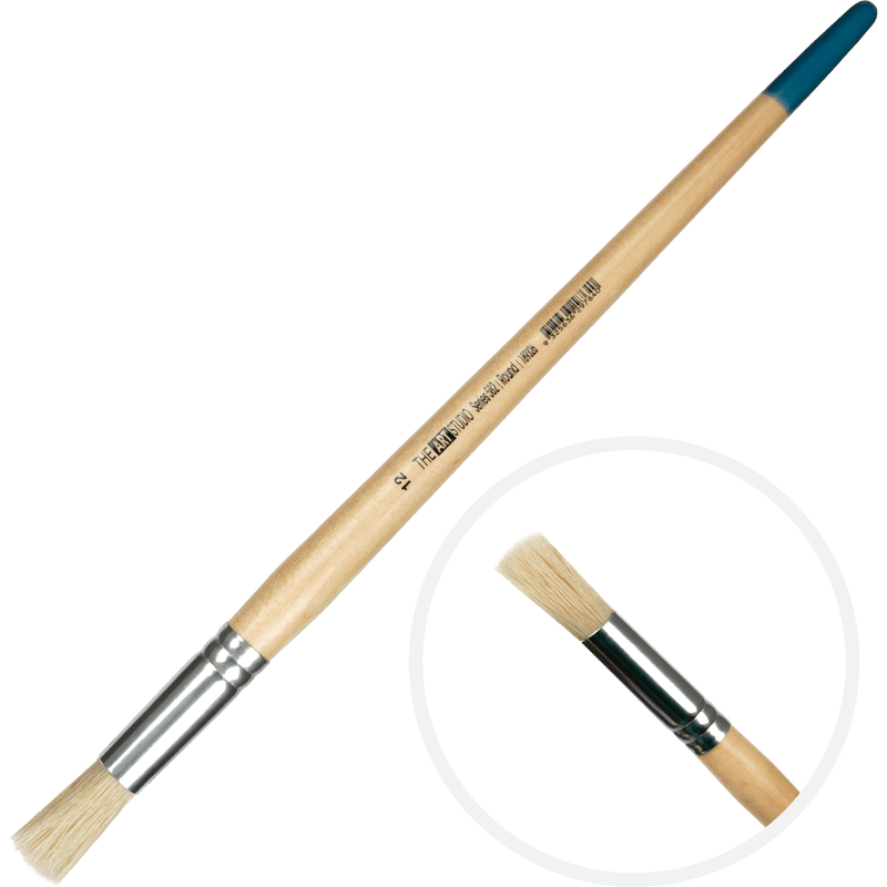 Tan Art Studio Bristle Brush Series 582 Round Size 12 Paint Brushes