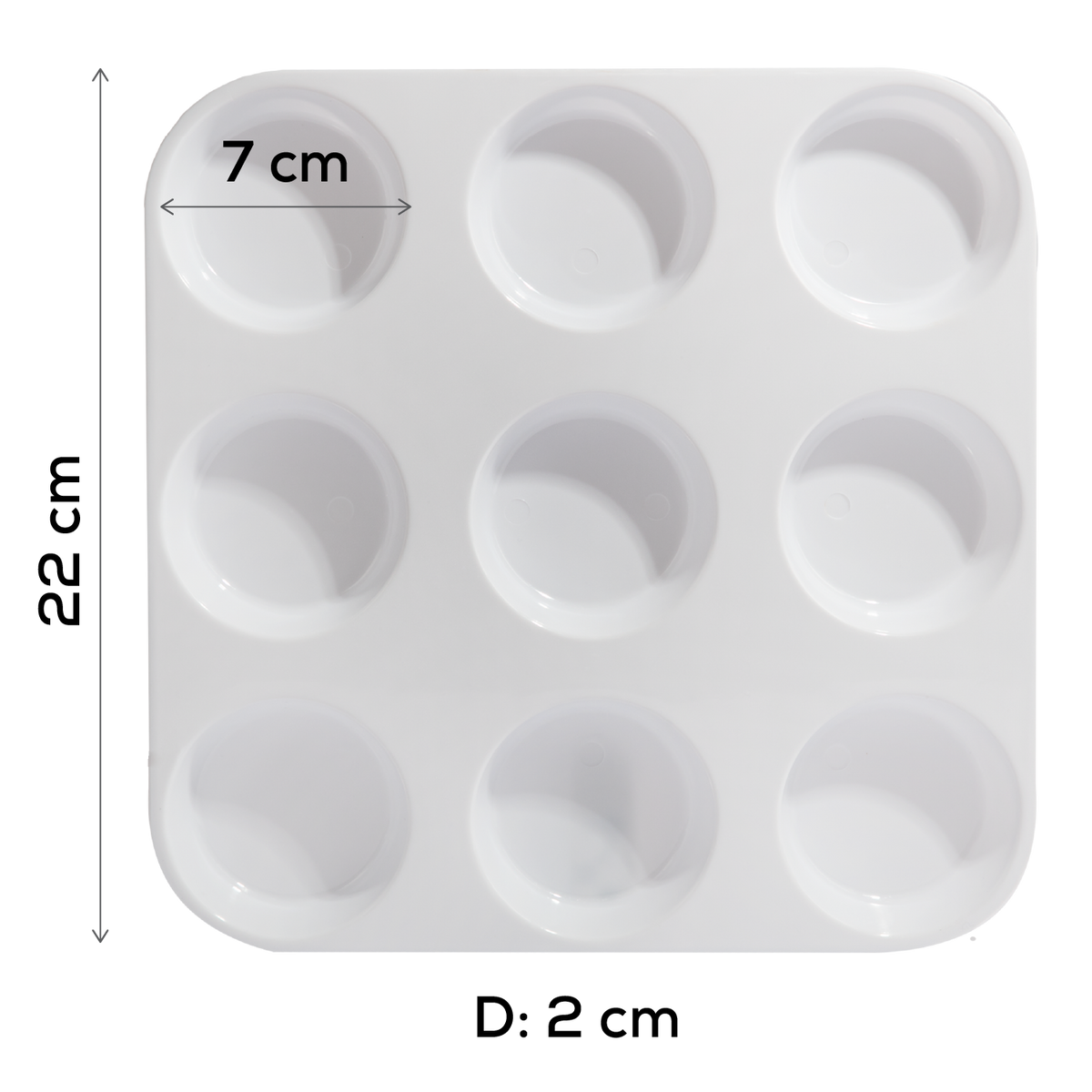 Light Gray Tim & Tess Plastic 9 Well Muffin Tray Palette #N/A
