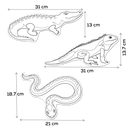 Gray Teacher's Choice  Paper Shapes Reptiles (12 Piece) Kids Paper Shapes