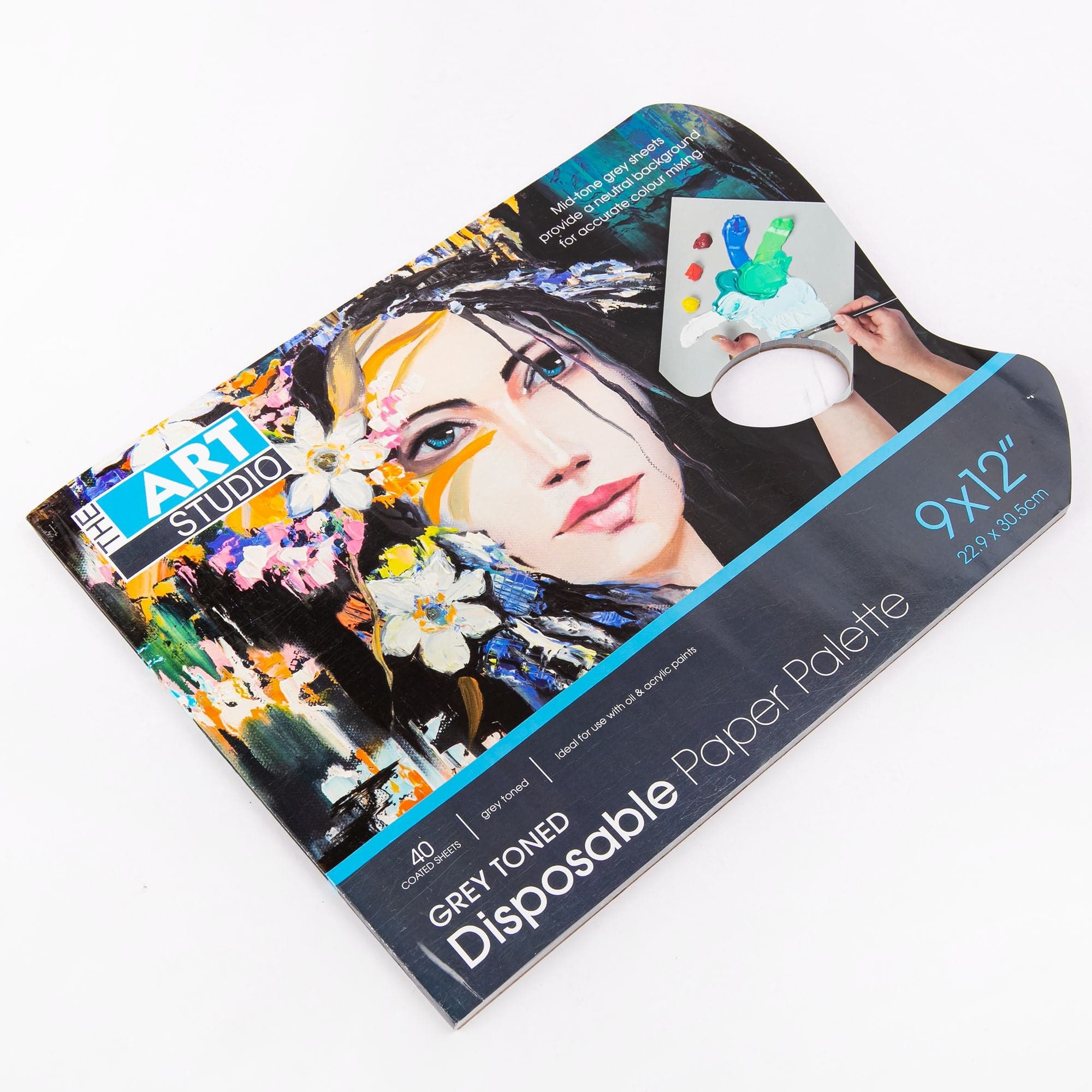 The Art Studio Grey Toned Disposable Paper Palette 22.5x30cm 40 Sheets