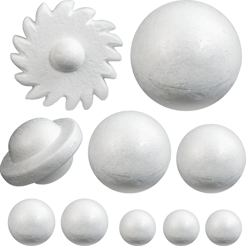 Light Gray Art Star Decofoam Solar System (9 Pieces) Polystyrene