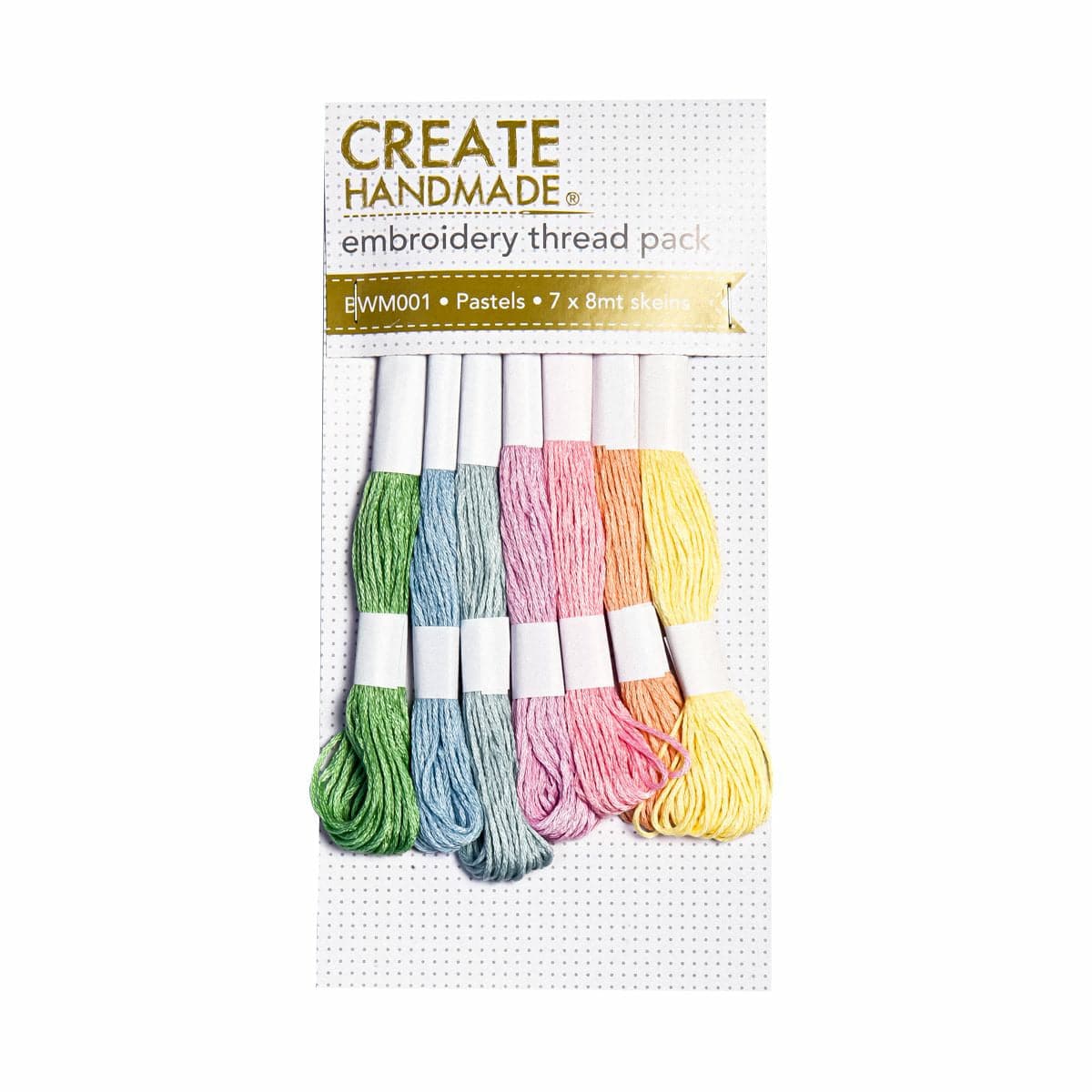 CreateHandmadeEmbroideryThreadPack7x8mSkeinsPastels