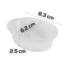 Light Gray Urban Crafter Cavity Soap Oval 3pc Soap Moulds