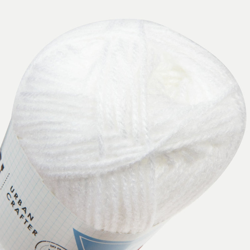 Lavender Urban Crafter 100% Premium Acrylic Yarn-White, 8 Ply 50g Knitting and Crochet Yarn