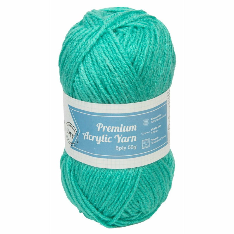 Light Sea Green Urban Crafter 100% Premium Acrylic Yarn-Turquoise, 8 Ply, 50g Knitting and Crochet Yarn
