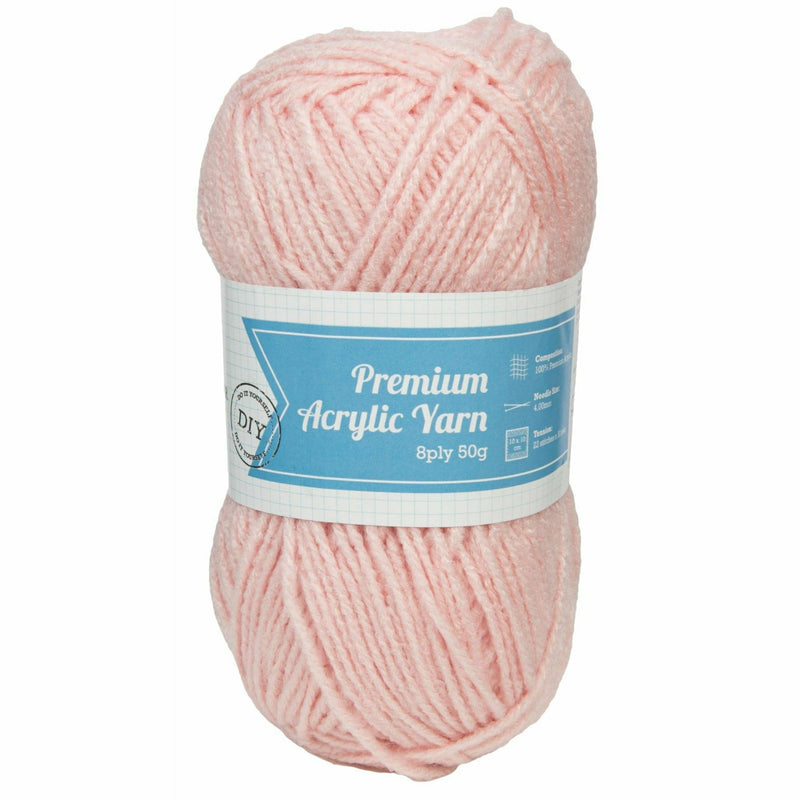 Thistle Urban Crafter 100% Premium Acrylic Yarn-Dusty Pink, 8 Ply, 50g Knitting and Crochet Yarn