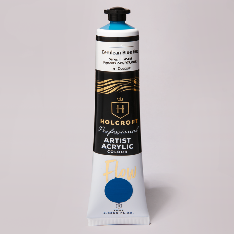 Light Gray Holcroft Professional Acrylic Flow Paint 75ml Cerulean Blue Hue Series 1 Acrylic Paints