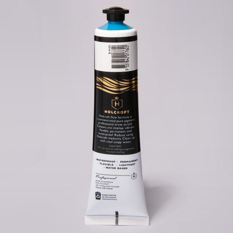 Light Gray Holcroft Professional Acrylic Flow Paint 75ml Cerulean Blue Hue Series 1 Acrylic Paints