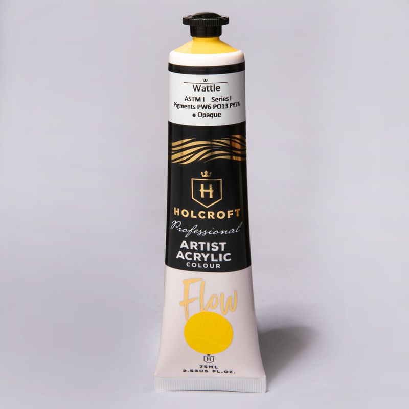 Light Gray Holcroft Professional Acrylic Flow Paint 75ml Australian Series Wattle Series 1 Acrylic Paints